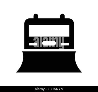snowplow icon illustrated in vector on white background Stock Vector