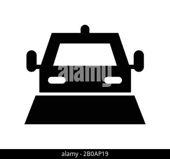 snowplow icon illustrated in vector on white background Stock Vector