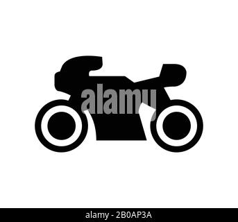 motorcycle icon illustrated in vector on white background Stock Vector