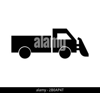 snowplow icon illustrated in vector on white background Stock Vector