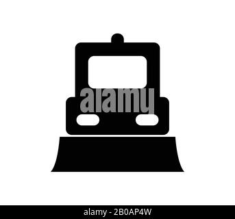 snowplow icon illustrated in vector on white background Stock Vector