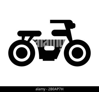 motorcycle icon illustrated in vector on white background Stock Vector