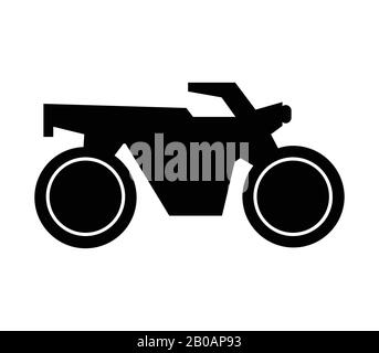 motorcycle icon illustrated in vector on white background Stock Vector