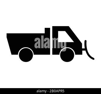 snowplow icon illustrated in vector on white background Stock Vector
