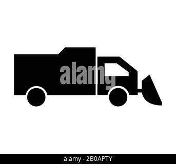 snowplow icon illustrated in vector on white background Stock Vector