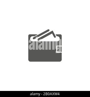 Wallet Icon in trendy flat style isolated on grey background. Wallet symbol for your web site design, logo, app, UI. Vector illustration, EPS10 Stock Vector