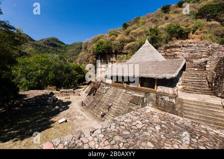 House of the Eagle warriors, The Warrior Temple, Temple I, Malinalco archaeological site, State of Mexico, Mexico, Central America Stock Photo