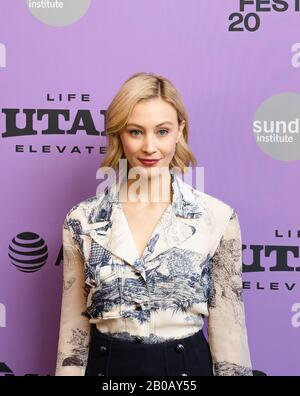 Sarah Gadon attending the 2020 Sundance Film Festival Premiere of the film 'Black Bear' at The Library Theater in Park City, Utah. Stock Photo