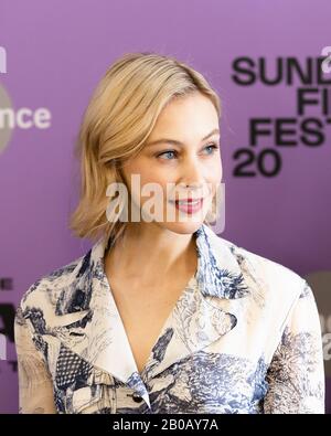 Sarah Gadon attending the 2020 Sundance Film Festival Premiere of the film 'Black Bear' at The Library Theater in Park City, Utah. Stock Photo