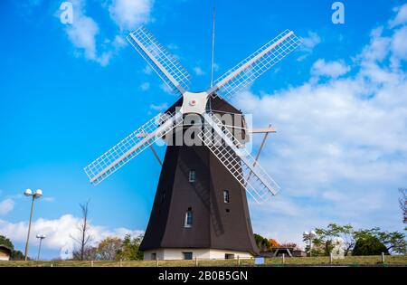 Osaka Japan December 12 2019 Tsurumi Ryokuchi Park Windmill