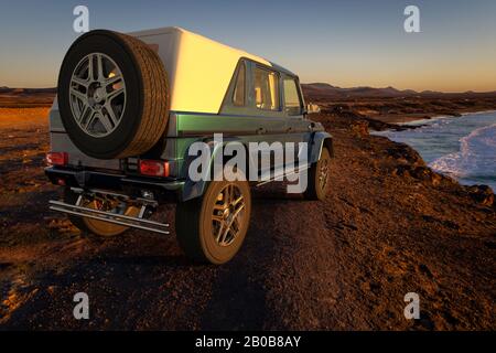 Mercedes-Maybach G 650 Landaulet on a mountain road Stock Photo