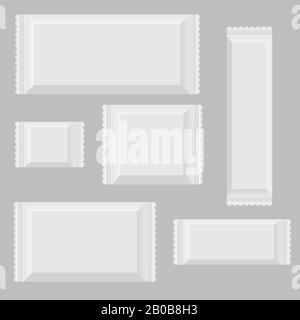Set of chocolate bar mockup vector illustration Stock Vector