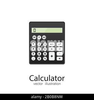 Calculator vector illustration isolated on white background. Stock Vector