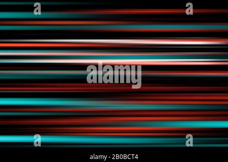 abstract of speed night lights in the city with motion blur. Stock Photo