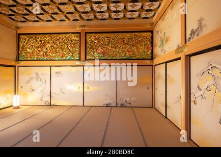 Interior of Hommaru Palace inside grounds of Nagoya Castle, Nagoya, Japan Stock Photo