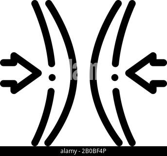 Block Vocal Cords Icon Vector Outline Illustration Stock Vector