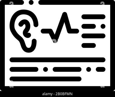Article Hearing Icon Vector Outline Illustration Stock Vector
