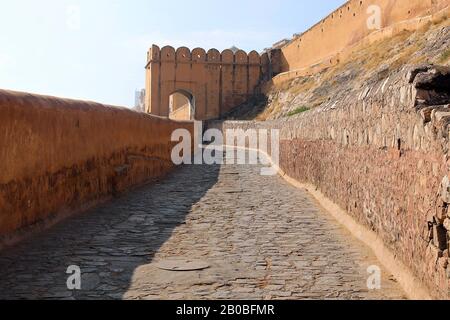 Famous Amber Fort, Jaipur Rajasthan India Stock Photo