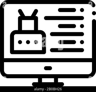 Robotics Web Site Icon Vector Outline Illustration Stock Vector