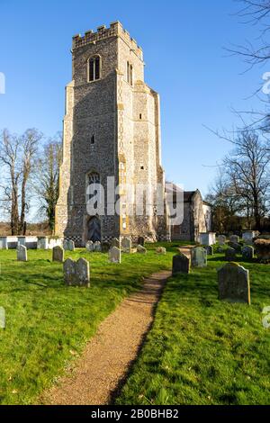 Village Parish Church Rendlesham, Suffolk, England, UK 14th Century ...