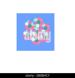 Abstract hexagon wallpaper or background Stock Photo