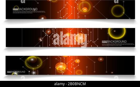 rectangular banner background vector. geometric shape design Stock Vector