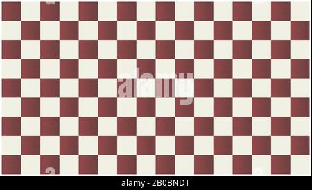 Chessboard pattern reto style. Square checkered pattern background/texture. Brown flat design. Large size. Stock Photo