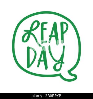 Leap day, one extra day - leap year 29 February calendar page with cute frog. Background Leap day leap year 29 February calendar illustration vector g Stock Vector