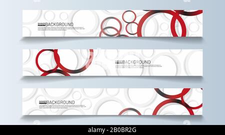 rectangular banner background vector. geometric shape design Stock Vector