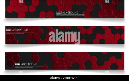 rectangular banner background vector. geometric shape design Stock Vector