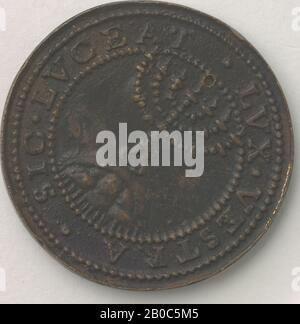 Medalist M. B., Urban VII, 1590, bronze, 1 9/16 in. (3.9 cm.) Stock Photo