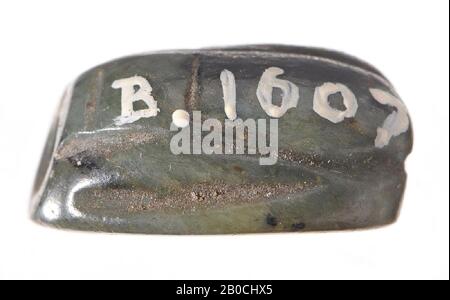 scarab, sign, seal, scarab, stone (green), 1,3 cm, Egypt Stock Photo