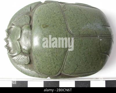 Egypt, seal, scarab, stone, green, Height, 6.7 cm, 2 5, 8in, Location, Egypt Stock Photo