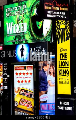 London, England, UK. Theatre ticket stall in Coventry Street Stock ...