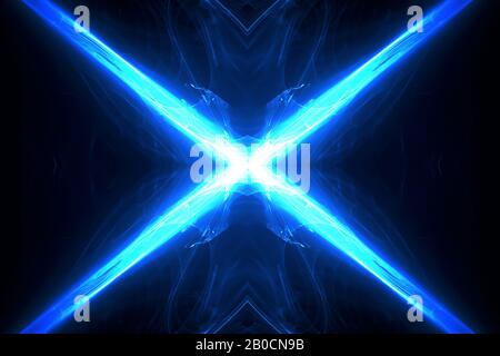 blue circular wave glow. kaleidoscope lighting effect. abstract background for your business. Stock Photo