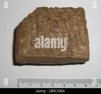 clay tablet SAB 1999, T 98-125, casting clay tablet, plaster, 6.3 x 5.0 cm, modern Stock Photo
