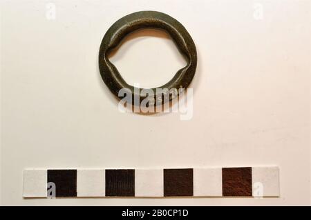 Old Europe, buckle, metal, bronze, 3.3 x 3.2 x 0.5 cm, prehistory, Denmark Stock Photo