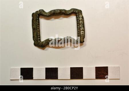 Old Europe, buckle, metal, bronze, 4.0 x 3.0 x 0.4 cm, prehistory, Denmark Stock Photo