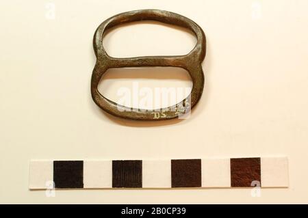 Old Europe, buckle, metal, bronze, 3.7 x 3.7 x 0.4 cm, prehistory, Denmark Stock Photo