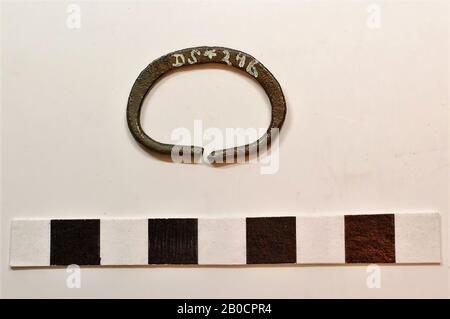 Old Europe, buckle, metal, bronze, 3.0 x 2.2 x 0.2 cm, prehistory, Denmark Stock Photo