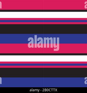 Colourful Classic Modern Stripe Pattern - This is a classic horizontal striped pattern suitable for shirt printing, textiles, jersey, jacquard pattern Stock Vector