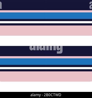 Colourful Classic Modern Stripe Pattern - This is a classic horizontal striped pattern suitable for shirt printing, textiles, jersey, jacquard pattern Stock Vector