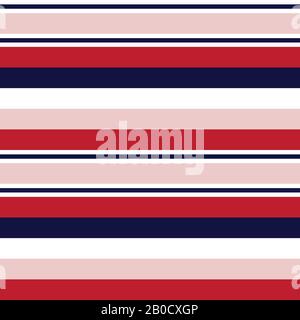 Colourful Classic Modern Stripe Pattern - This is a classic horizontal striped pattern suitable for shirt printing, textiles, jersey, jacquard pattern Stock Vector