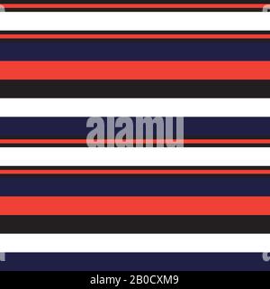 Colourful Classic Modern Stripe Pattern - This is a classic horizontal striped pattern suitable for shirt printing, textiles, jersey, jacquard pattern Stock Vector