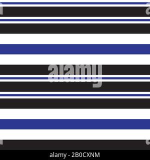 Colourful Classic Modern Stripe Pattern - This is a classic horizontal striped pattern suitable for shirt printing, textiles, jersey, jacquard pattern Stock Vector