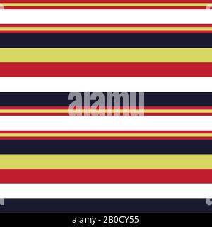 Colourful Classic Modern Stripe Pattern - This is a classic horizontal striped pattern suitable for shirt printing, textiles, jersey, jacquard pattern Stock Vector