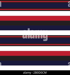 Colourful Classic Modern Stripe Pattern - This is a classic horizontal striped pattern suitable for shirt printing, textiles, jersey, jacquard pattern Stock Vector