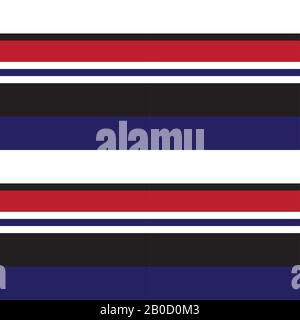 Colourful Classic Modern Stripe Pattern - This is a classic horizontal striped pattern suitable for shirt printing, textiles, jersey, jacquard pattern Stock Vector