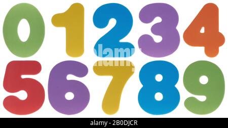Numbers on white background Stock Photo