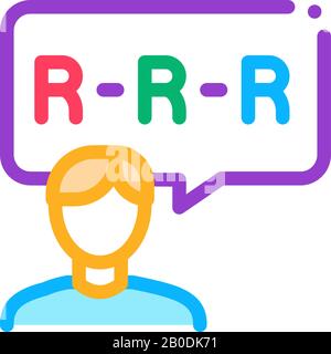 Pronunciation Icon Vector Outline Illustration Stock Vector